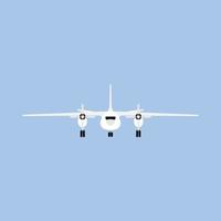 avion voyage transport vecteur avion de ligne vue de face. transport aérien d'affaires plat isolé