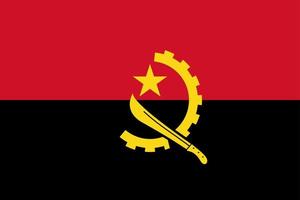 drapeau angola symbole d'illustration vectorielle icône nationale du pays. liberté nation drapeau Angola indépendance patriotisme célébration conception gouvernement international officiel symbolique objet Culture vecteur