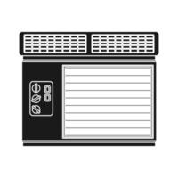 icône de vecteur de climat de climatiseur noir solide. symbole température illustration refroidissement isolé blanc et conditionnement maison signe