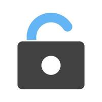 icône bleue et noire de glyphe de déconnexion