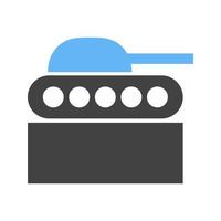 icône bleue et noire de glyphe d'exposition de réservoir vecteur