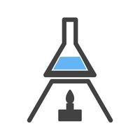 expérience sur l'icône bleue et noire de glyphe de chaleur ii vecteur