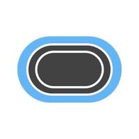 icône bleue et noire de glyphe de stade vecteur