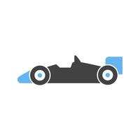 icône bleue et noire de glyphe de voiture de sport vecteur