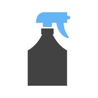 icône bleue et noire de glyphe de pulvérisateur d'eau vecteur