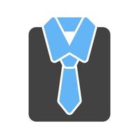 icône bleue et noire de glyphe de personnel vecteur