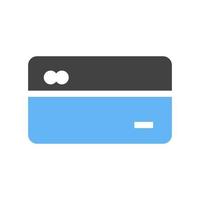 icône bleue et noire de glyphe de cartes de crédit vecteur