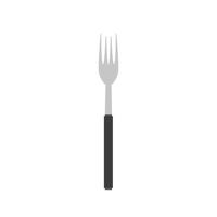 icône d'illustration vectorielle de fourchette conception de couteau coutellerie. symbole de cuisine argenterie silhouette ustensile de cuisine outil d'équipement. fourchette de signe d'objet de petit déjeuner en métal vecteur