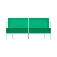canapé canapé illustration icône de vecteur de meubles. style de salon intérieur de la maison. détendez-vous siège plat confortable. divan graphique de canapé de mode