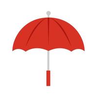 pluie parapluie météo protection icône illustration vectorielle parasol. poignée parapluie noir symbole ouvert objet blanc isolé. accessoire protéger l'icône de concept de mode de pluie. élément de coffre-fort personnel vecteur