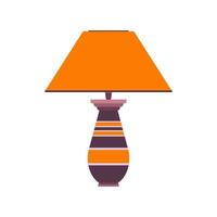 lampe isolé sur fond blanc. vecteur de bureau plat avec icône de table d'ampoule, conception colorée d'illustration de lampe.
