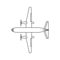 avion voyage vecteur icône illustration contour de transport. symbole d'avion et voler avion transport isolé ligne blanche mince