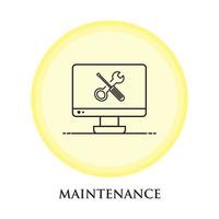 icône de maintenance pour le site Web vecteur