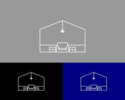 illustration vectorielle de l'art en ligne de la maison intérieure. adapté à tout ce qui touche à la décoration intérieure, vecteur