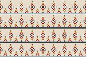 modèle sans couture ikat oriental ethnique traditionnel. tissu style indien. conception pour le fond, papier peint, illustration vectorielle, tissu, vêtements, tapis, textile, batik, broderie. vecteur