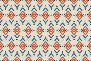motif géométrique ethnique ikat oriental traditionnel. tissu style indien. conception pour le fond, papier peint, illustration vectorielle, tissu, vêtements, tapis, textile, batik, broderie.