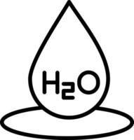 icône de ligne h2o vecteur