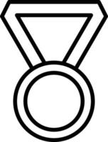 icône de ligne de médaille vecteur