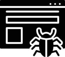 icône de glyphe de robot web vecteur