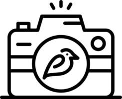 icône de ligne de caméra vecteur