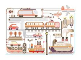 conception de vecteur de voyage et de transport