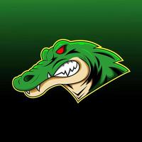 conception de logo de mascotte de sport d'alligator vecteur