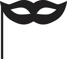 icône de masque de carnaval sur fond blanc. signe de masque fantaisie. style plat. vecteur
