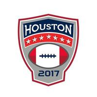 houston 2017 football américain grand jeu crête rétro vecteur