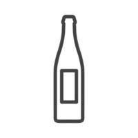 icône d'illustration vectorielle de bouteille verre boisson. symbole de boisson de récipient en plastique liquide et objet d'étiquette de barre d'alcool. signe graphique alimentaire soda ou bière blanc isolé. Aperçu de la silhouette du produit pub vierge vecteur