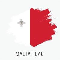 drapeau de vecteur malte grunge