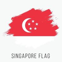 drapeau de vecteur grunge singapour