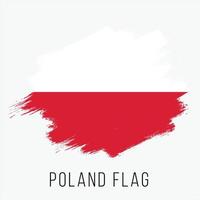 drapeau de vecteur de pologne grunge