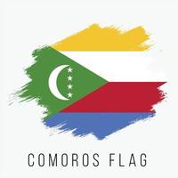 drapeau de vecteur grunge comores