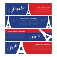 conception de bannière de paris. modèle de couverture facebook paris vecteur