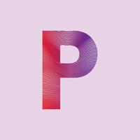 alphabet p en illustration vectorielle premium mesh design vecteur