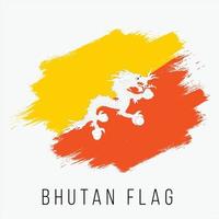 drapeau de vecteur bhoutan grunge