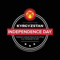 31 août fête de l'indépendance du kirghizistan célébrant vecteur