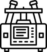 icône de ligne de centrifugeuse vecteur
