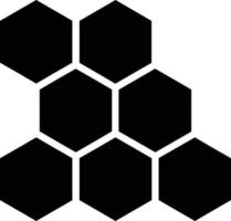 icône de glyphe en nid d'abeille vecteur