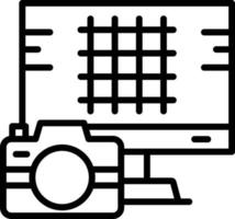 icône de ligne de mise en page vecteur