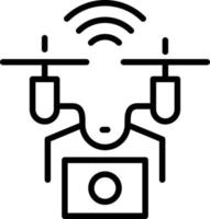 icône de ligne de drone vecteur