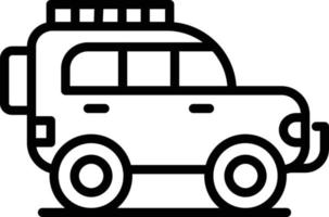 icône de ligne jeep vecteur