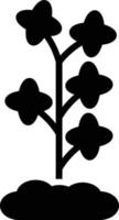 icône de glyphe de plante vecteur