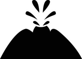 icône de volcan sur fond blanc. signe du volcan en éruption. symbole du volcan actif en éruption. style plat. vecteur