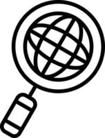 icône de ligne de recherche globale vecteur