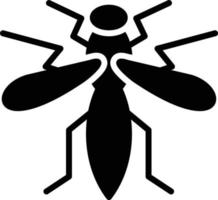 icône de glyphe de moustique vecteur
