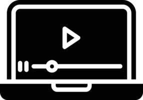 icône de glyphe de marketing vidéo vecteur