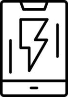 icône de ligne flash vecteur