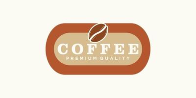 inspiration de conception de logo d'icône de café pour un café ou un restaurant avec un concept moderne créatif vecteur