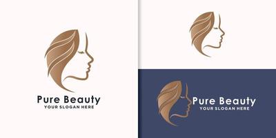 modèle de marque de logo beauté avec concept créatif vecteur